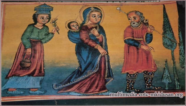 The migration of saint Marry and her beloved son